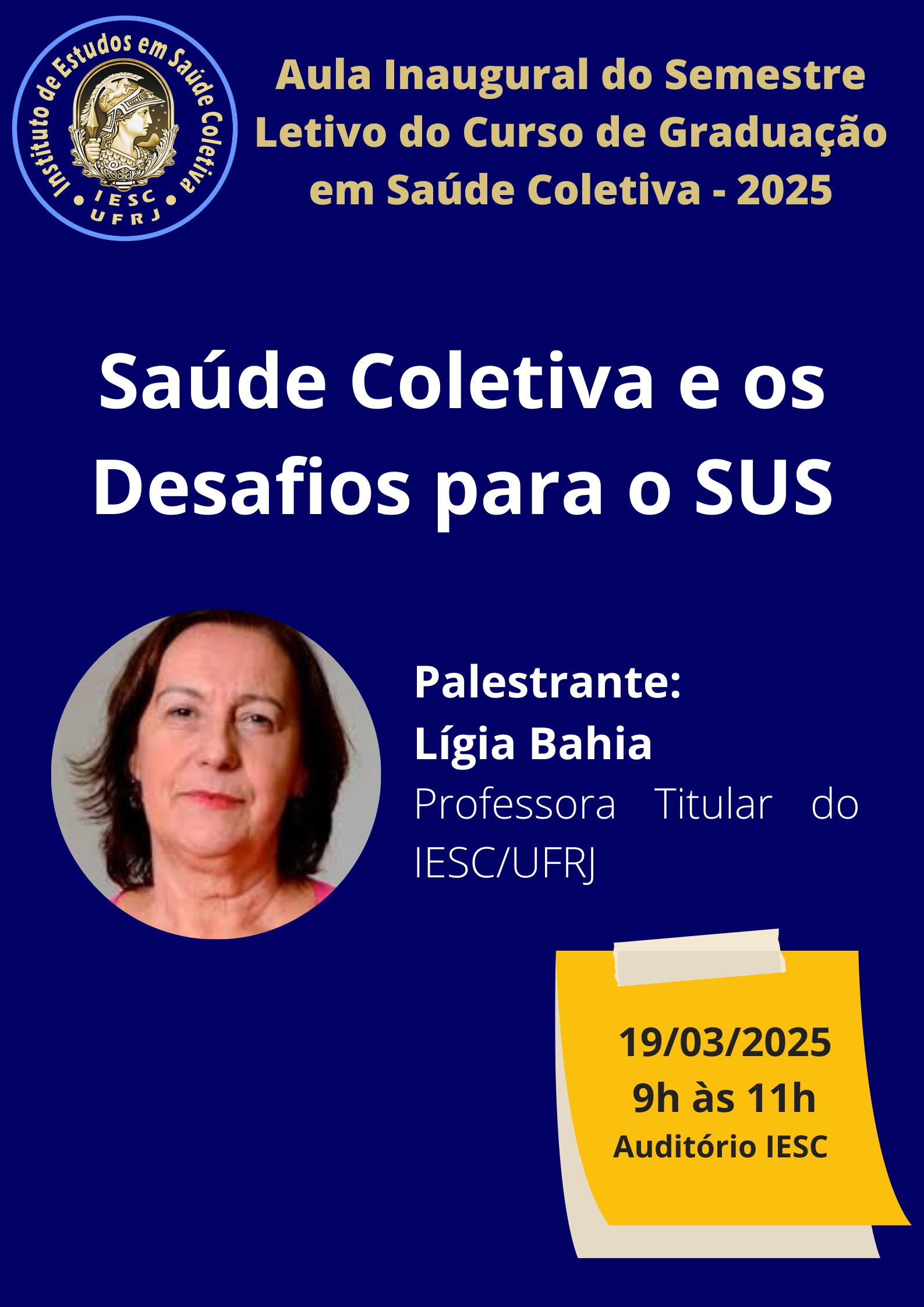 Aula inaugural CGSC IESC UFRJ 2025 1
